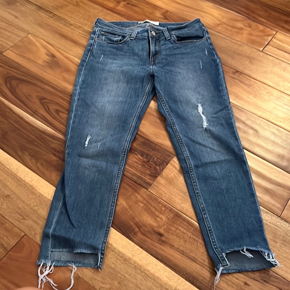 Levi’s Custom Cut Ankle Step Fray Jeans